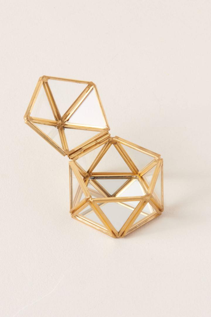 Anthropologie Glass Geodome Ring Box