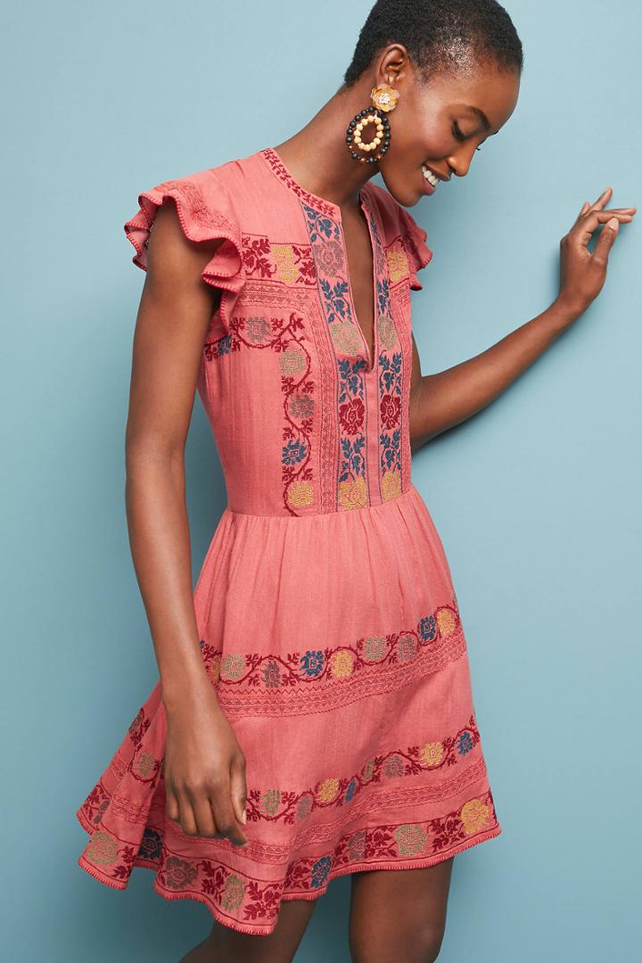 Love Sam Zinnia Embroidered Dress