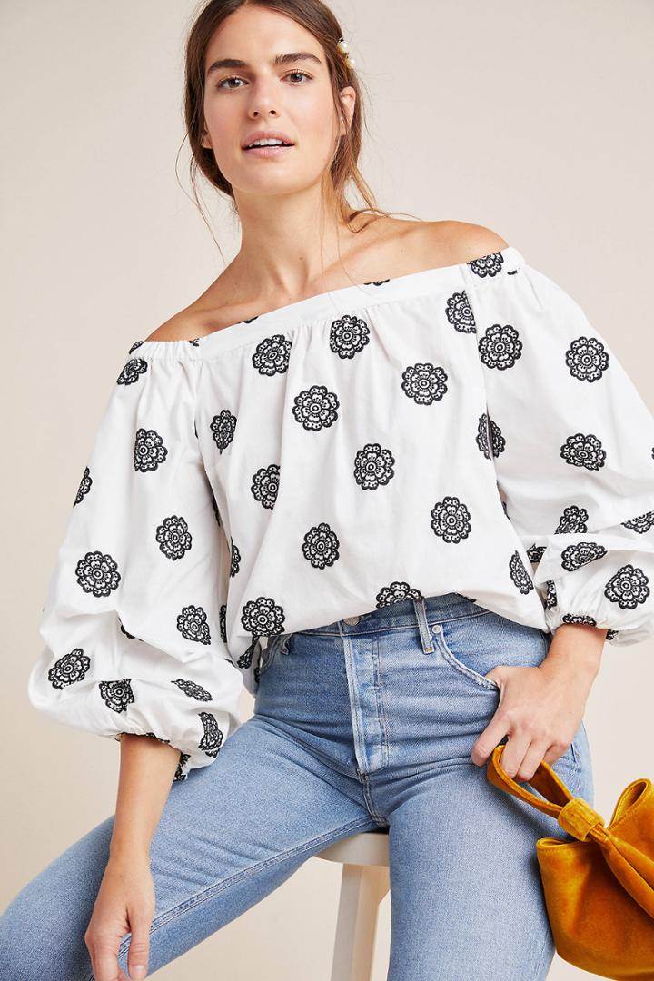 Maeve Cornelia Off-the-shoulder Blouse