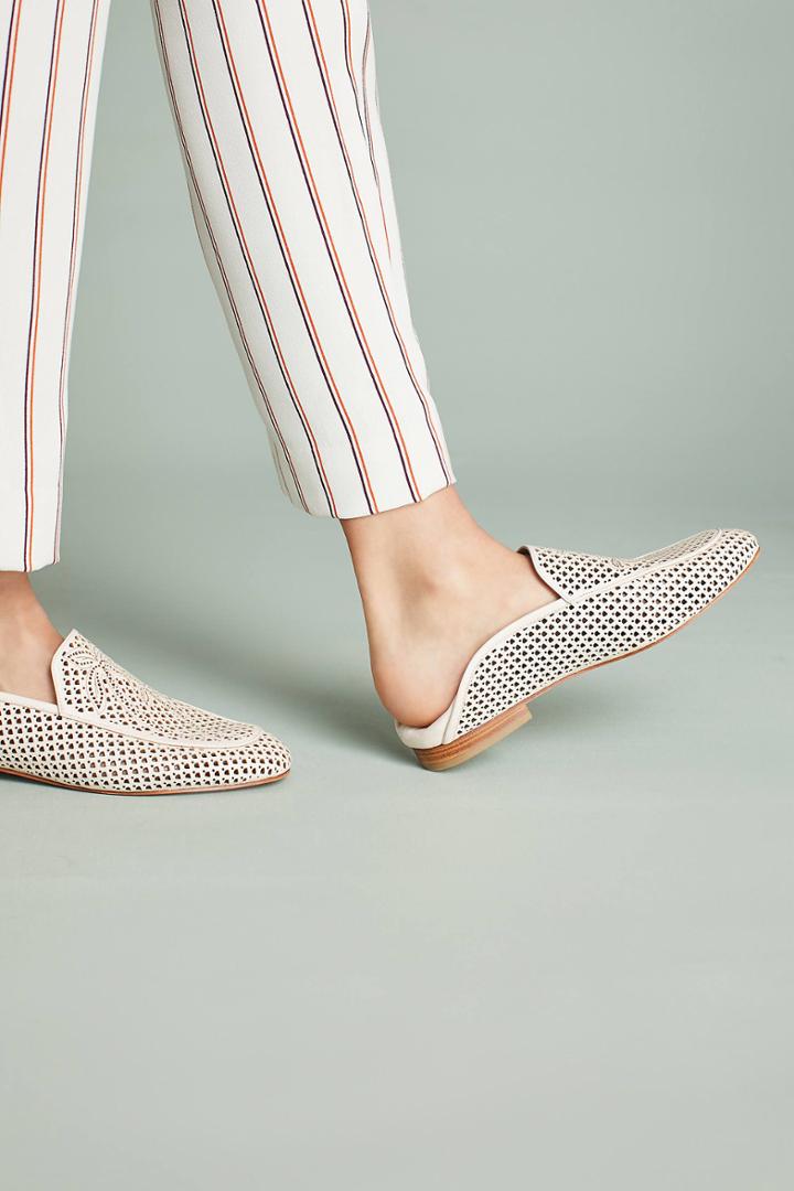 Lola Cruz White Palm Slides