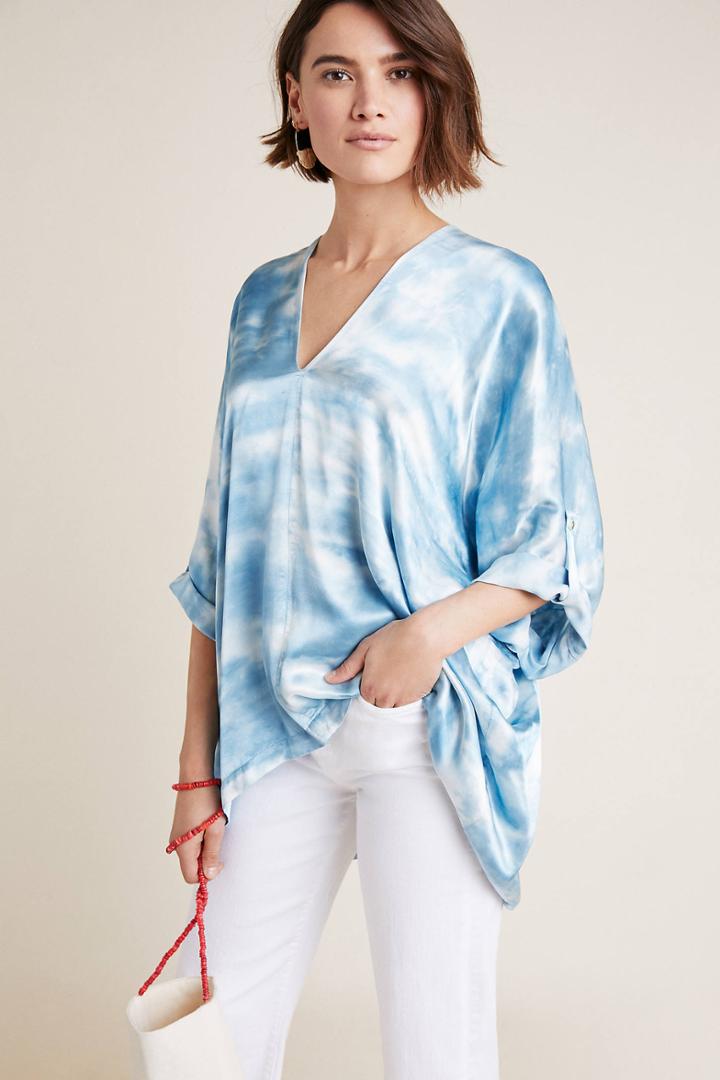 Tina + Jo Tie-dyed Satin Blouse