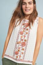 Anthropologie Sydney Embroidered Top