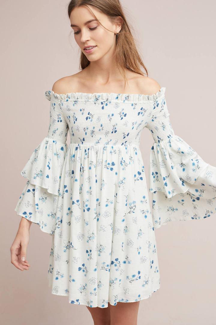 Steele Floral Off-the-shoulder Mini Dress