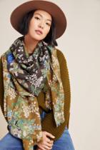 Epice Two-toned Floral Wool Scarf