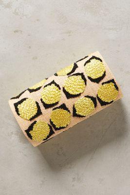 Anthropologie Lemon Crossbody Clutch