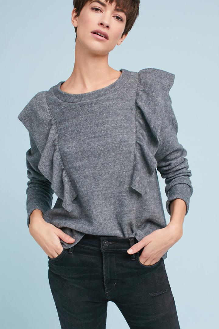 Mcguire Ruffled Crew Neck Top