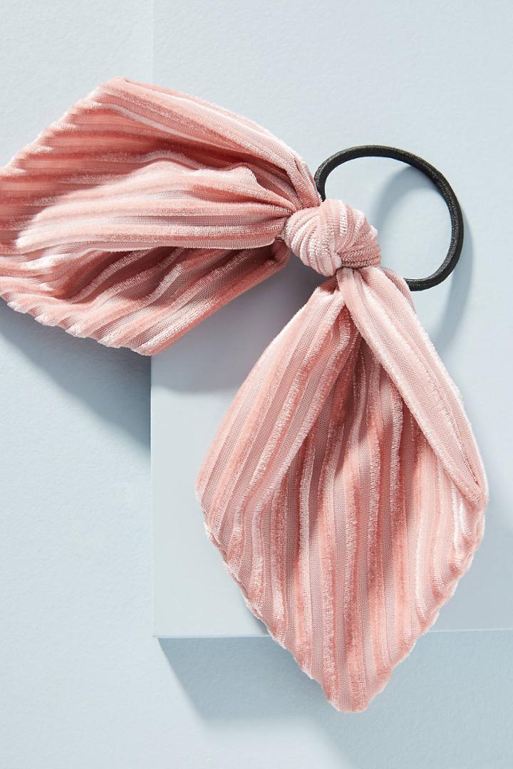 Anthropologie Ribbed Velvet Ponytail Holder