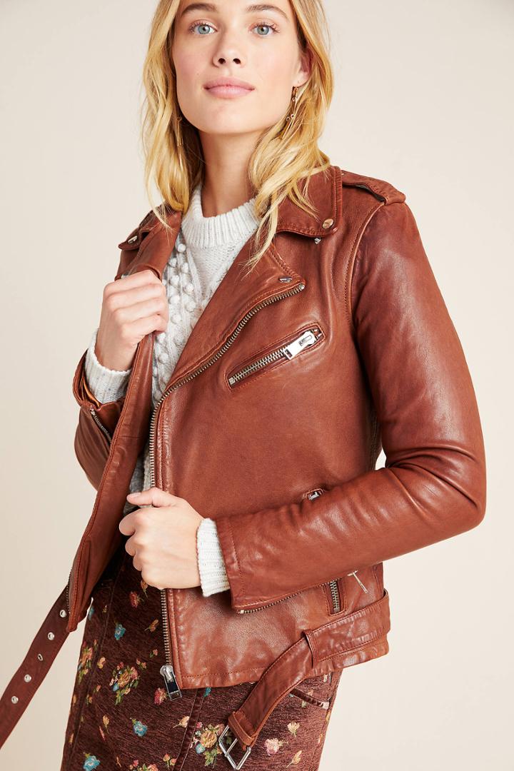 Lamarque Kiyoshi Leather Moto Jacket