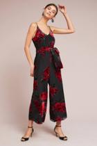 If By Sea Floral Burnout Waisted Jumpsuit