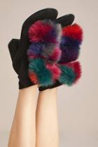 Cecelia New York Faux Fur Pom Front Booties