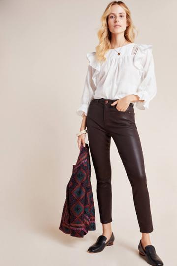 Jen7 By 7 For All Mankind Jen7 By 7 For All Mankind Coated High-rise Skinny Jeans