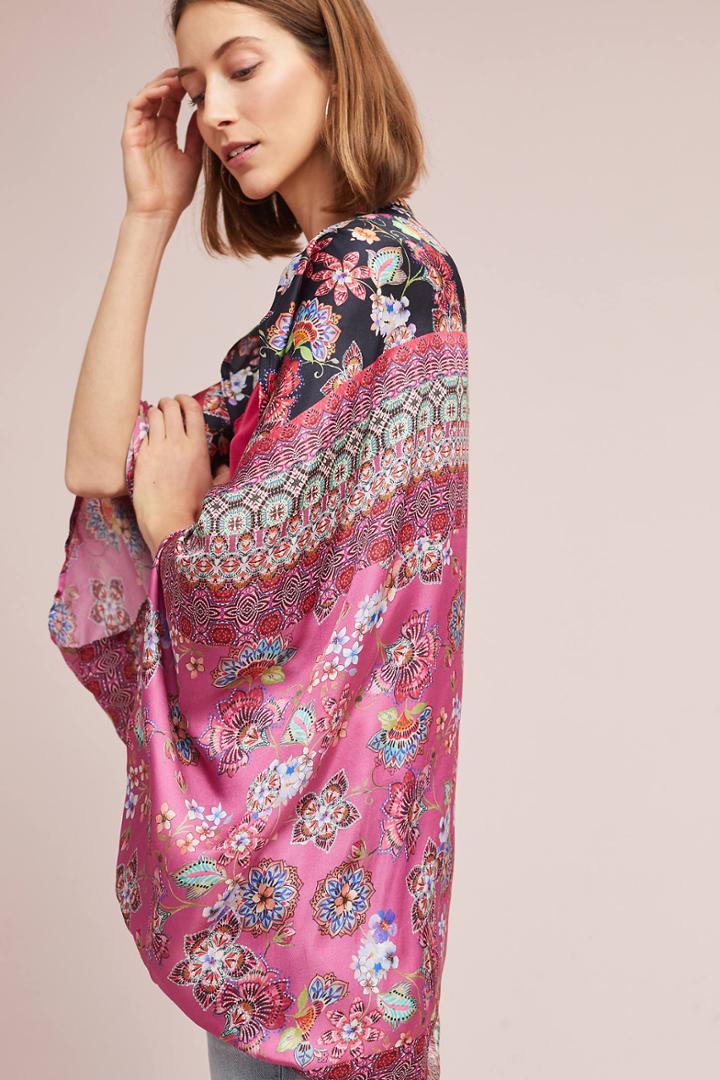 Anthropologie Winnie Silk Kimono
