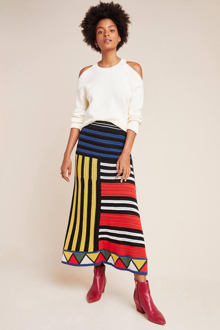 Farm Rio Miro Sweater Midi Skirt