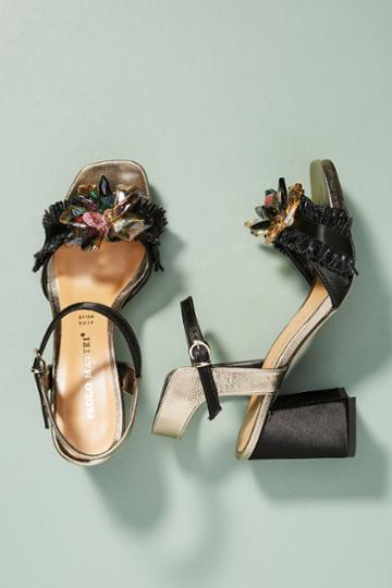 Paolo Mattei Metallic Embellished Heels