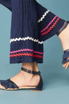 Anthropologie Ruffle Front Sandals
