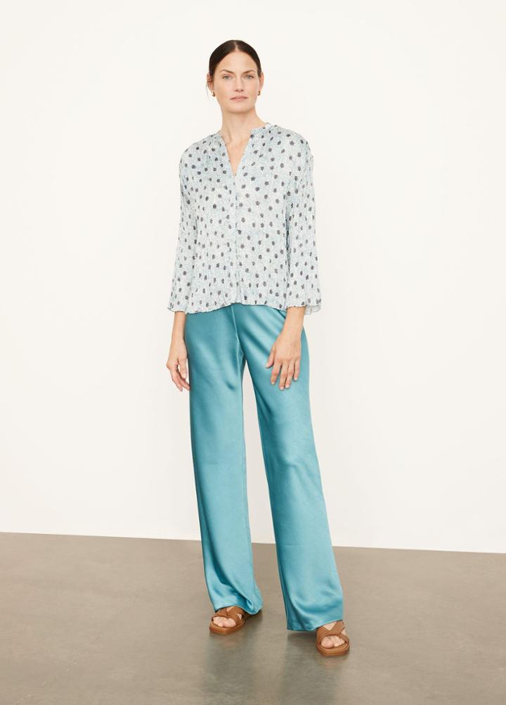 Vince Camellia Long Sleeve Pleated