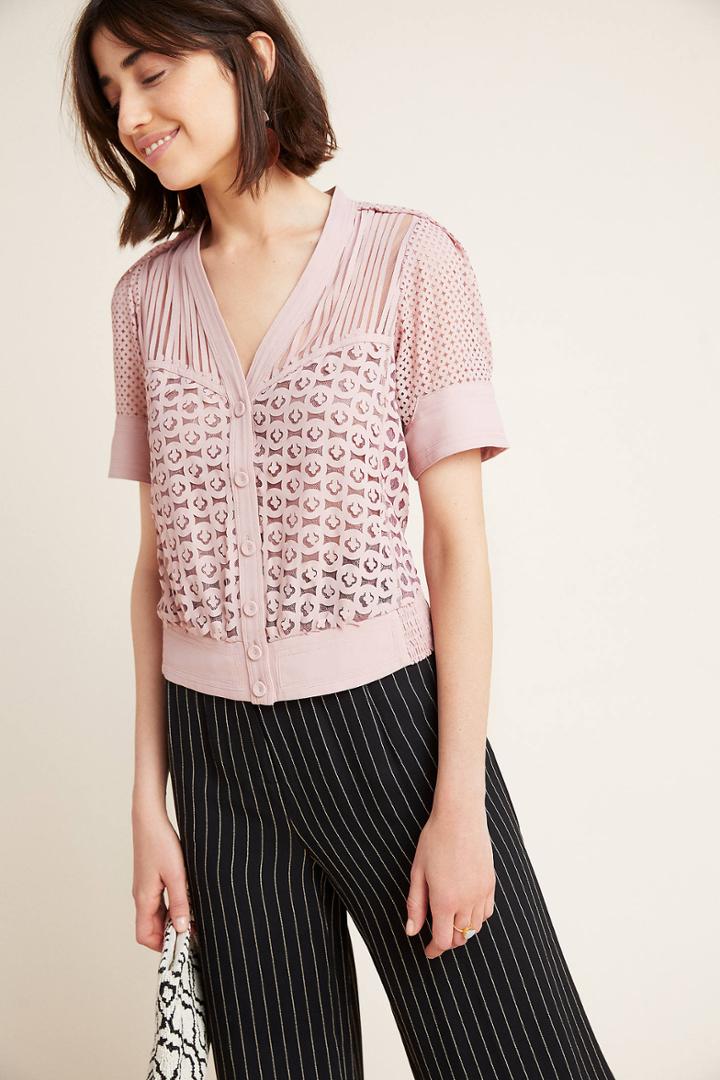 Byron Lars Laser-cut Blouse