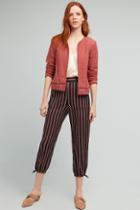 Anthropologie Silky Striped Joggers