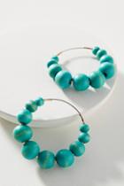 Anthropologie Coastal Beaded Hoop Earrings