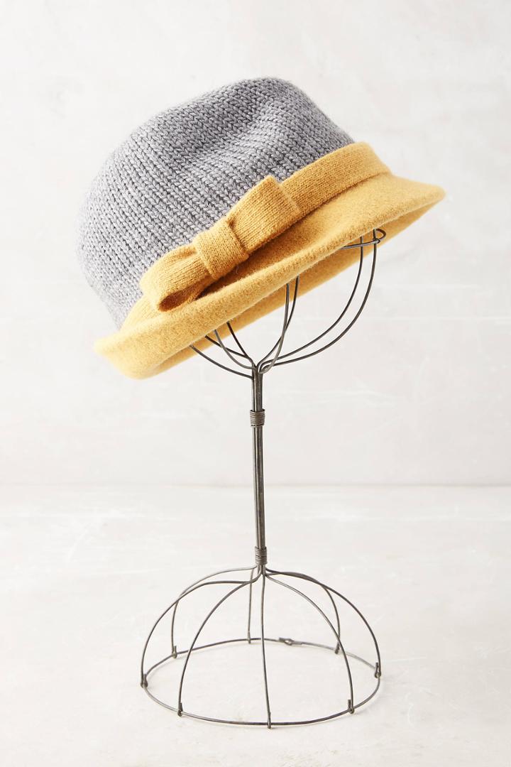Anthropologie Mixed-knit Fedora