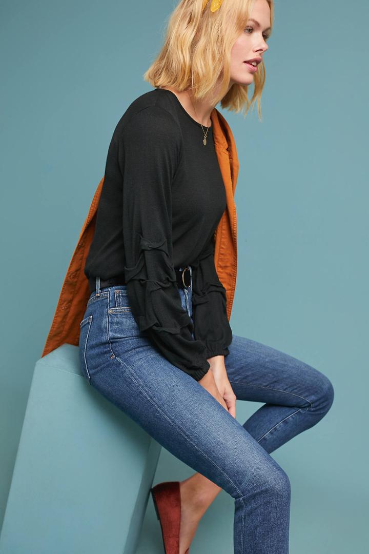 Moth Kayla Ruffled-sleeve Pullover