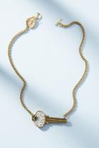 Anthropologie Pearled Key Necklace