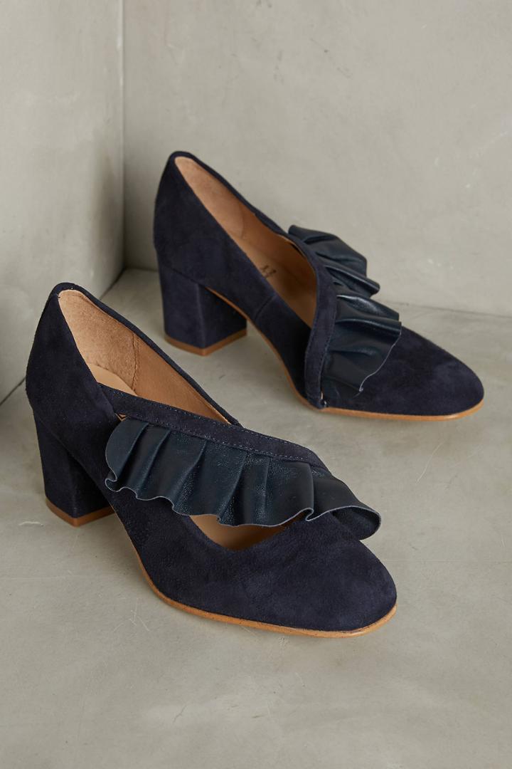 Anthropologie Hl Cross Band Ruffle Asym