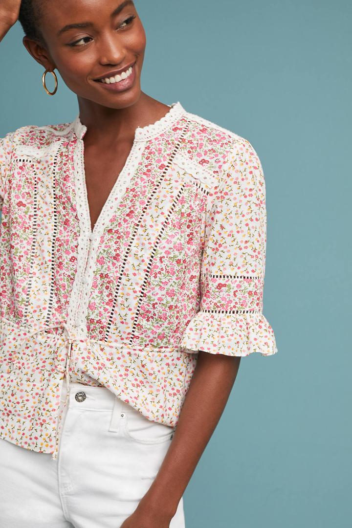 Ranna Gill Yerian Floral Buttondown
