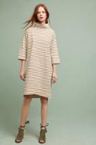 Whit Striped Midi Dress