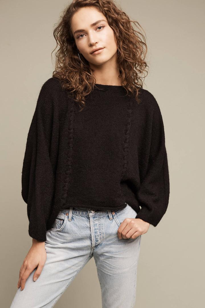 Wol Hide Cabled Boatneck Pullover