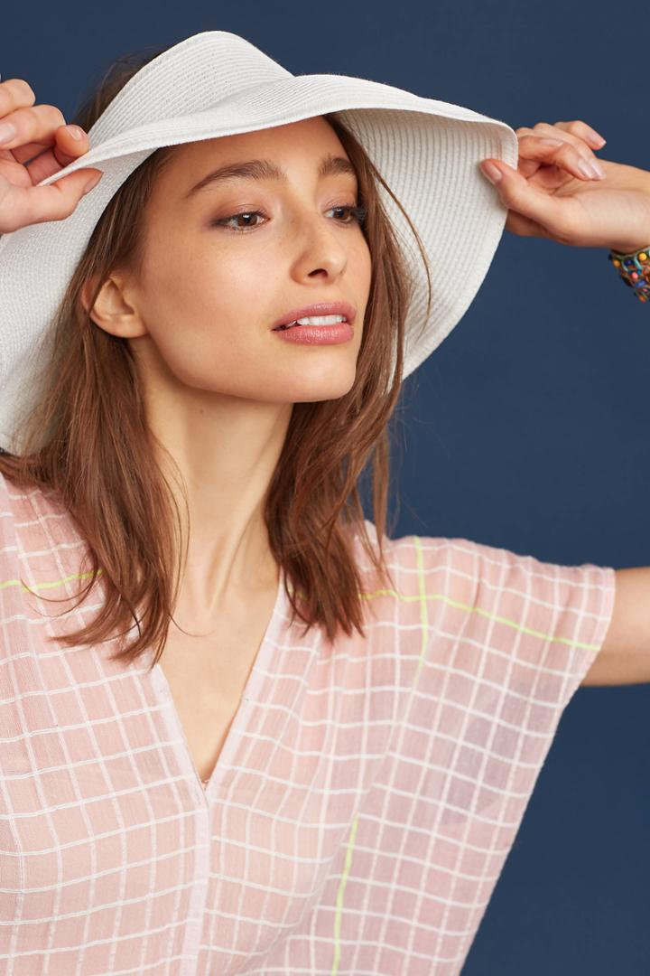 Anthropologie White Sands Visor