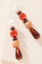 Nst Studio Blood Orange Pearl Drop Earrings