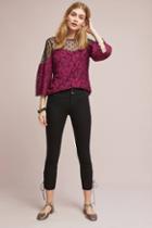 Tracy Reese Lace Flutter-sleeve Blouse