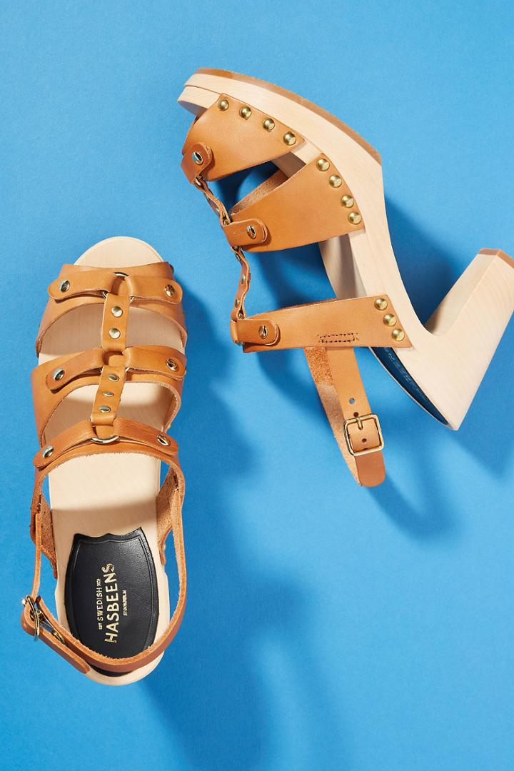 Swedish Hasbeens Brassy Clog Sandals