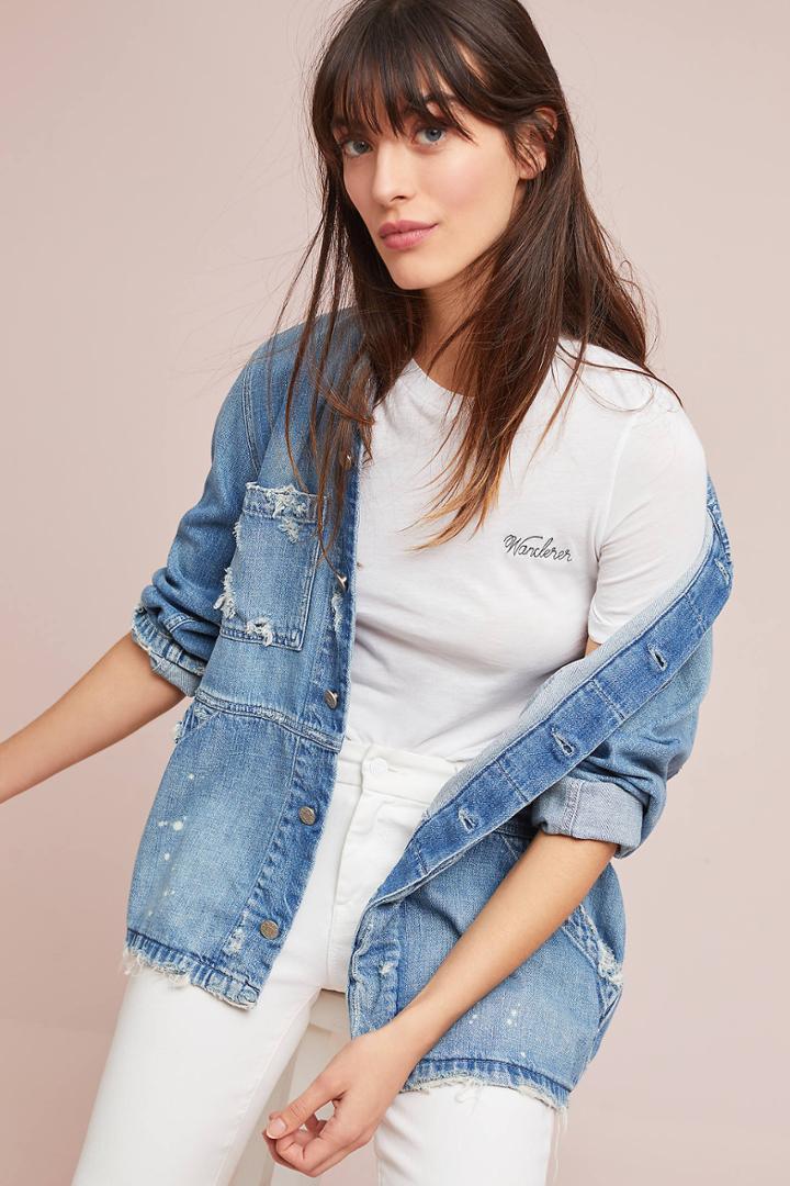 Ag Jeans Ag The Wanderer Embroidered Tee