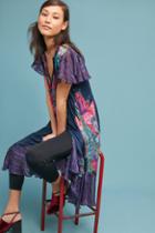 Maeve Loren Flutter-sleeve Swing Dress