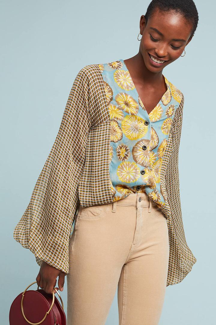 Byron Lars Bell-sleeved Buttondown