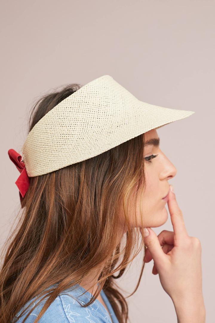 Anthropologie Vanessa Suede-tied Visor