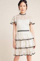 Shoshanna Tiered Lace Mini Dress