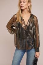 Antik Batik Metallic Striped Blouse