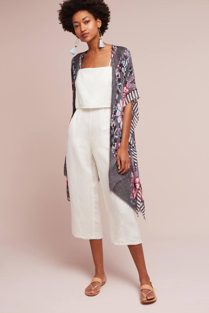 Anthropologie Greydon Floral Kimono