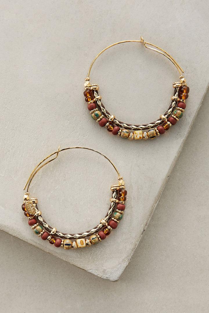 Gas Bijoux Acomedia Beaded Hoop Earrings