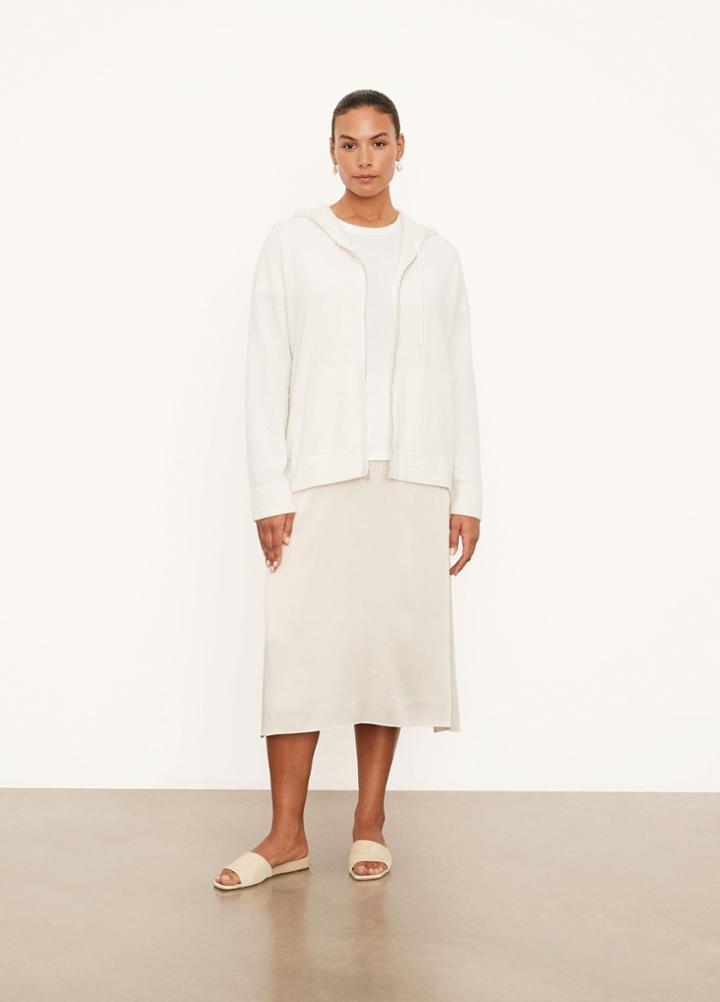 Vince Wool Cashmere Zip Up Hoodie
