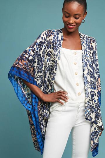 Anthropologie Dusk Garden Kimono