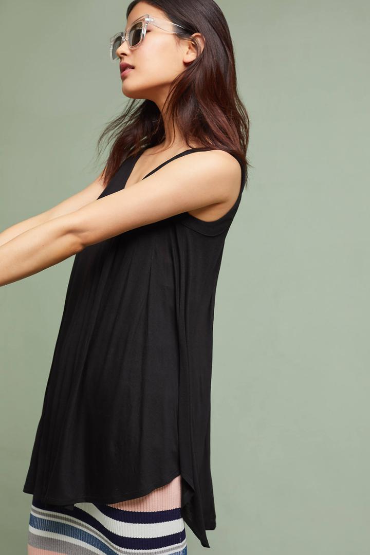 Meadow Rue Pleated V-neck Tunic Tank
