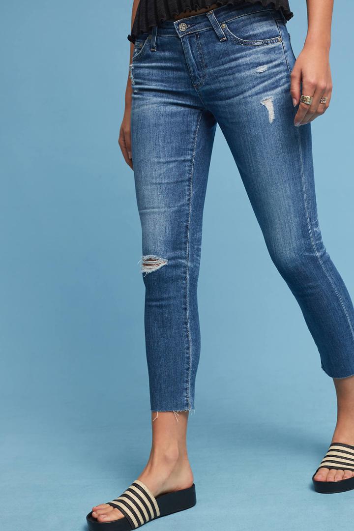 Ag Jeans Ag The Stilt Low-rise Cigarette Cropped Jeans