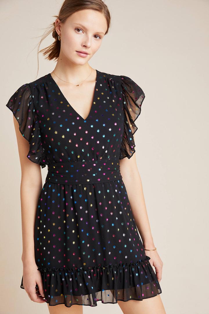 Ali & Jay Kara Dotted Metallic Mini Dress