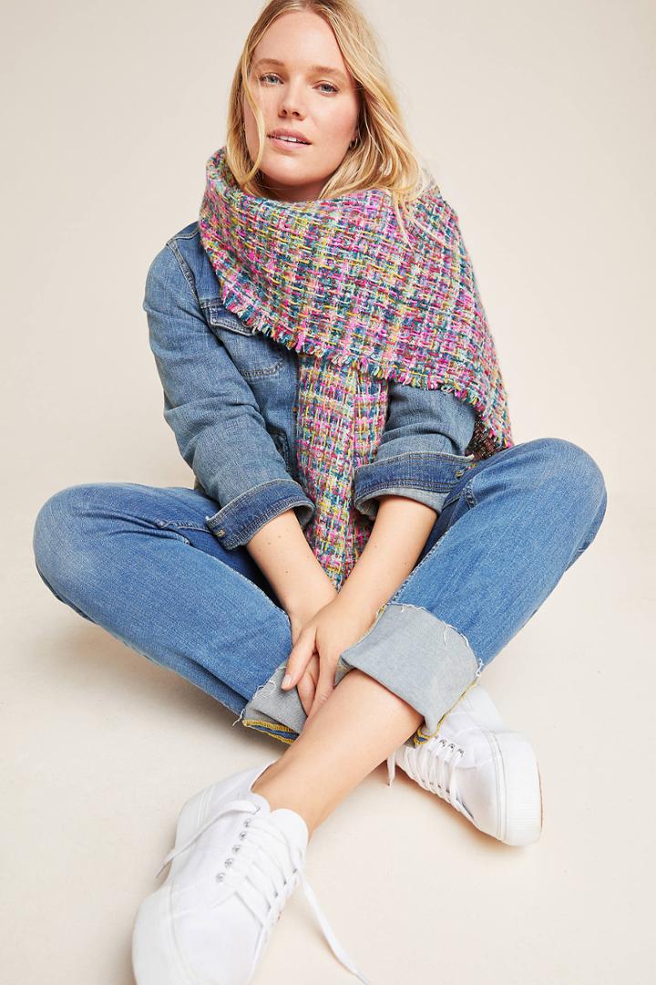 Anthropologie Nolan Tweed Scarf