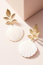 Nicola Bathie Jewelry Mother-of-pearl Leaf Drop Earrings