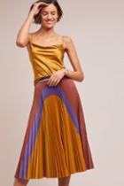 Beatrice B Pleated Colorblock Skirt